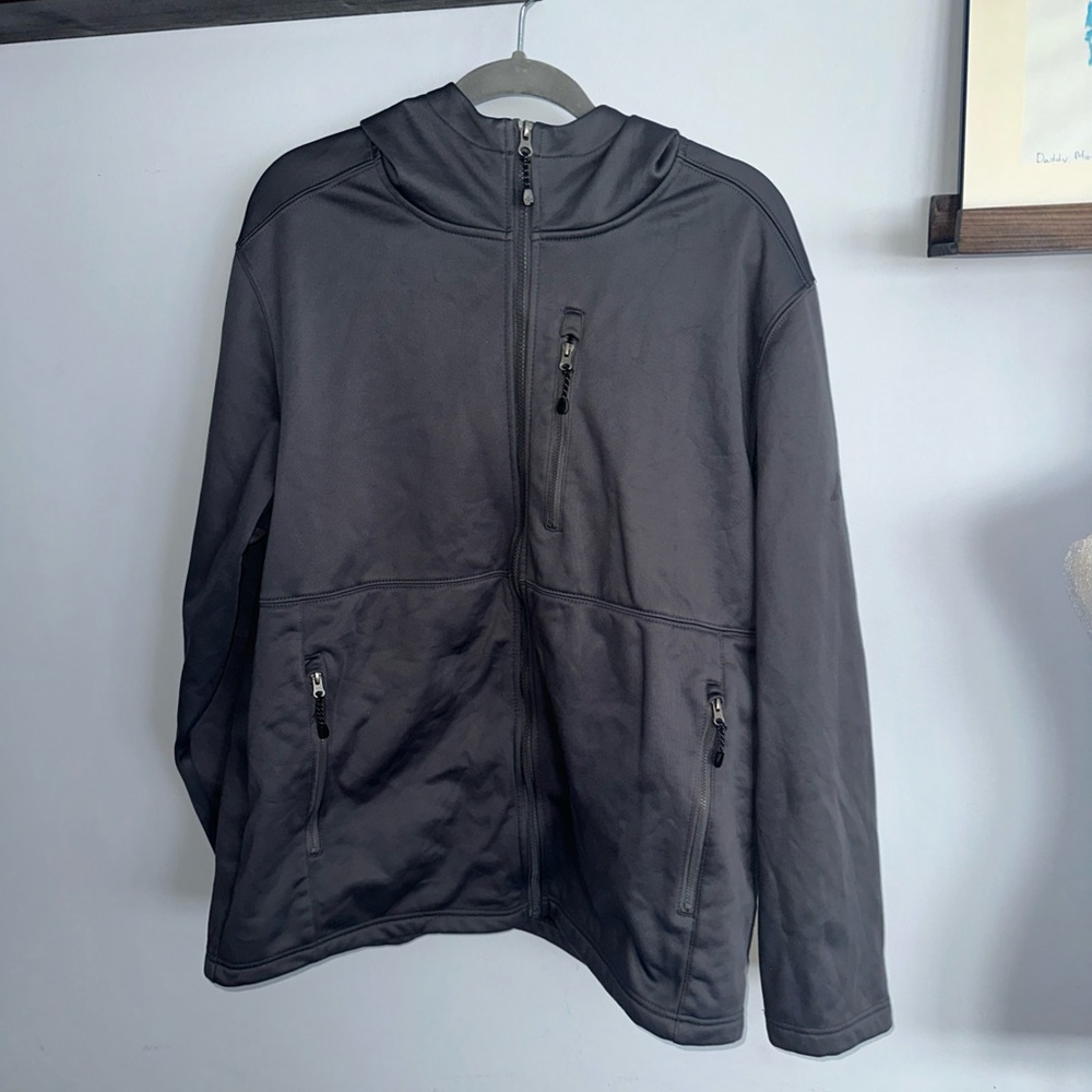 Ozark Trail Men's Dark Gray Full-Zip Performance Jacket